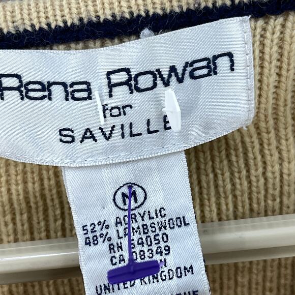 Rena Rowan Sweater Cardigan Women Size M Mustard Yellow Long Sleeve Lambswool - Picture 4 of 6